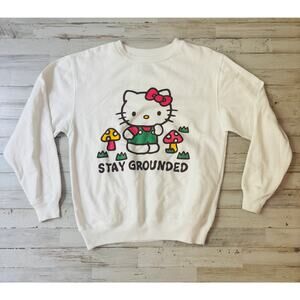 Hello Kitty Mushroom Stay Grounded Sweatshirt sz M EUC